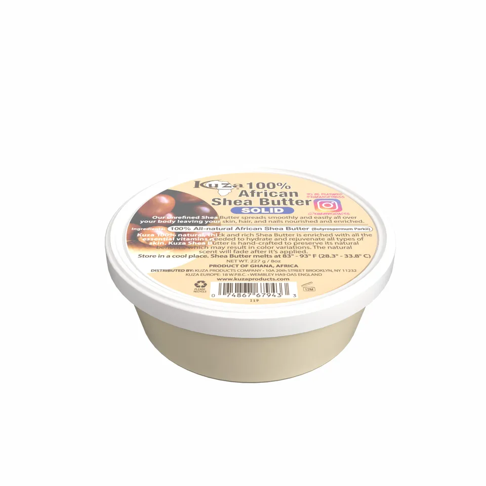 Kuza African Shea Butter burro karitè 8 oz bianco solido