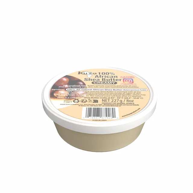 Kuza African Shea Butter burro karitè 8 oz bianco cremoso