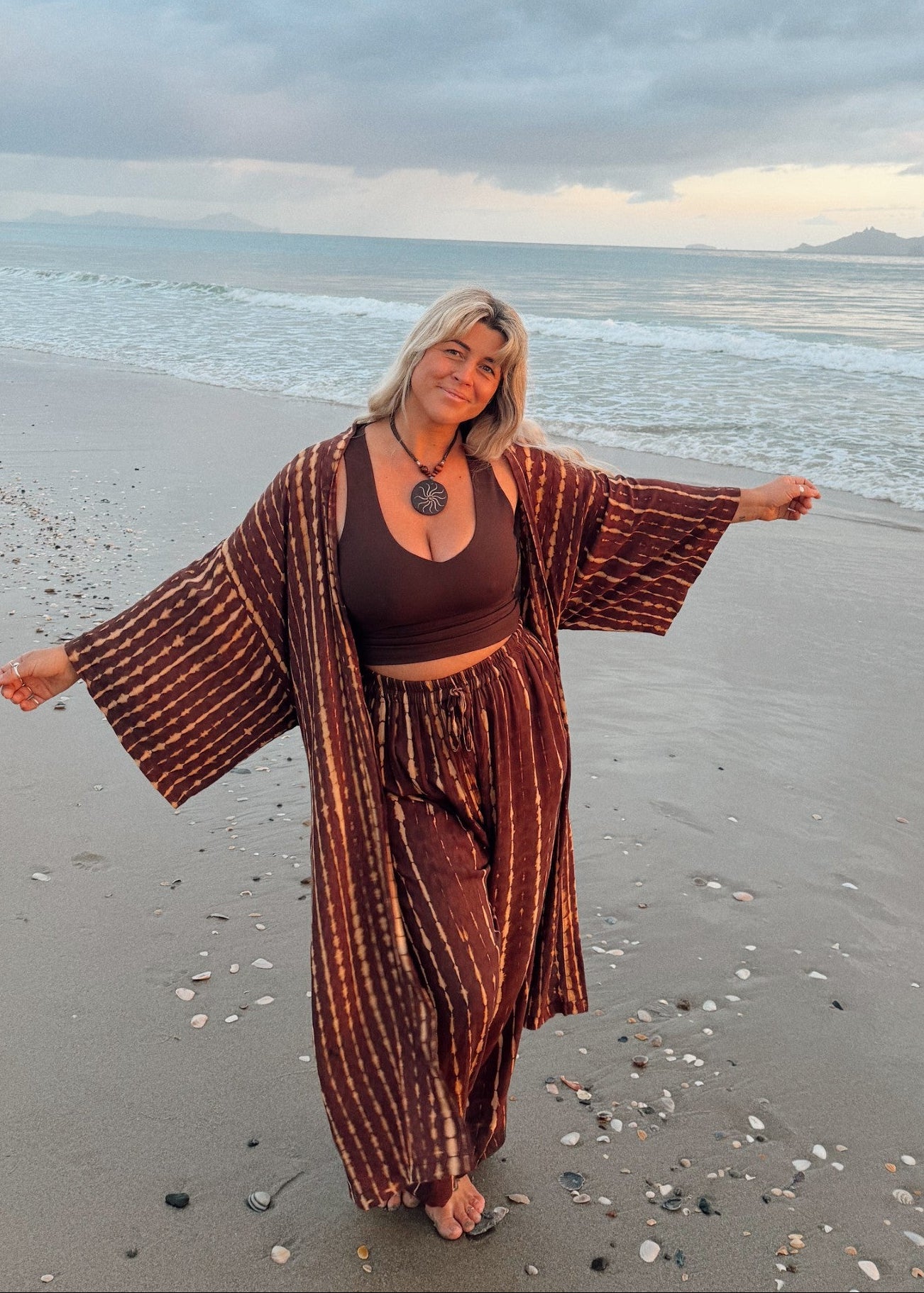 Gypsea Sol Gypsea Goddess Kimono tie-dye taglia unica