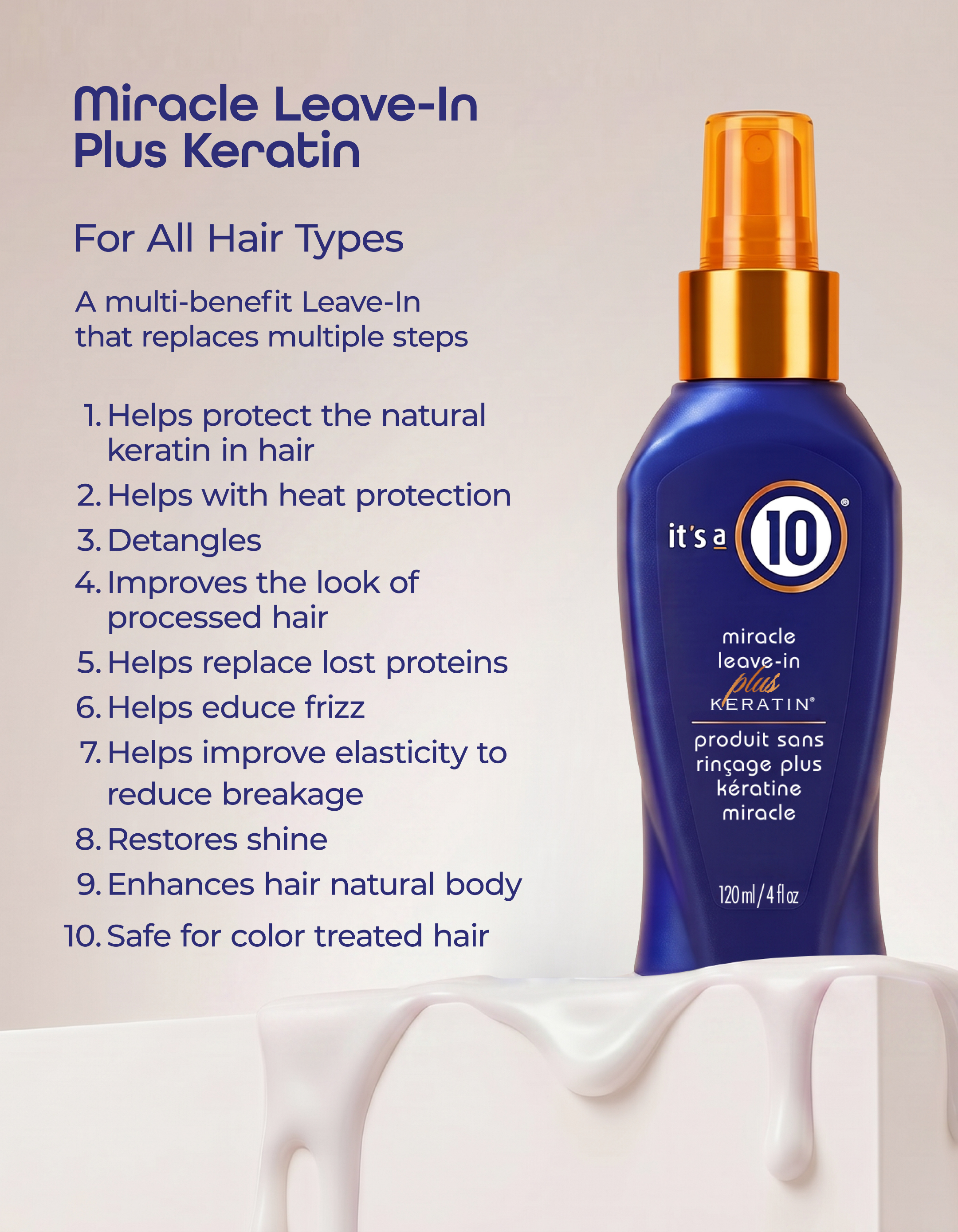 It's a 10 Miracle Leave-In Plus Keratin spray 10 oz cheratina