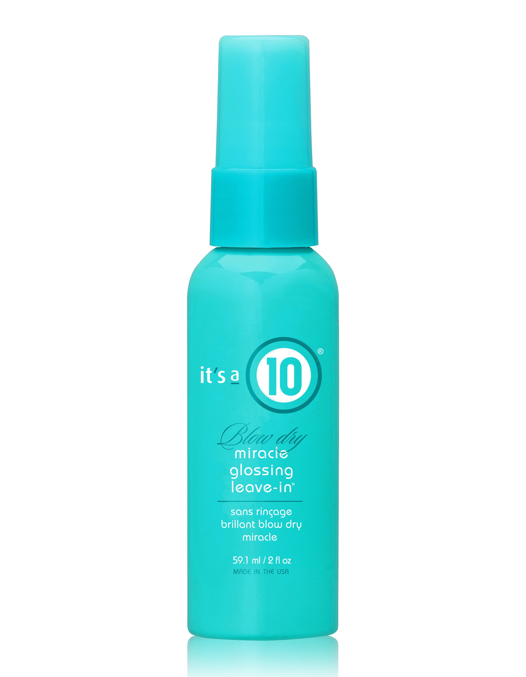 It's a 10 Miracle Blow Dry Glossing spray leave-in 4 oz lucidante
