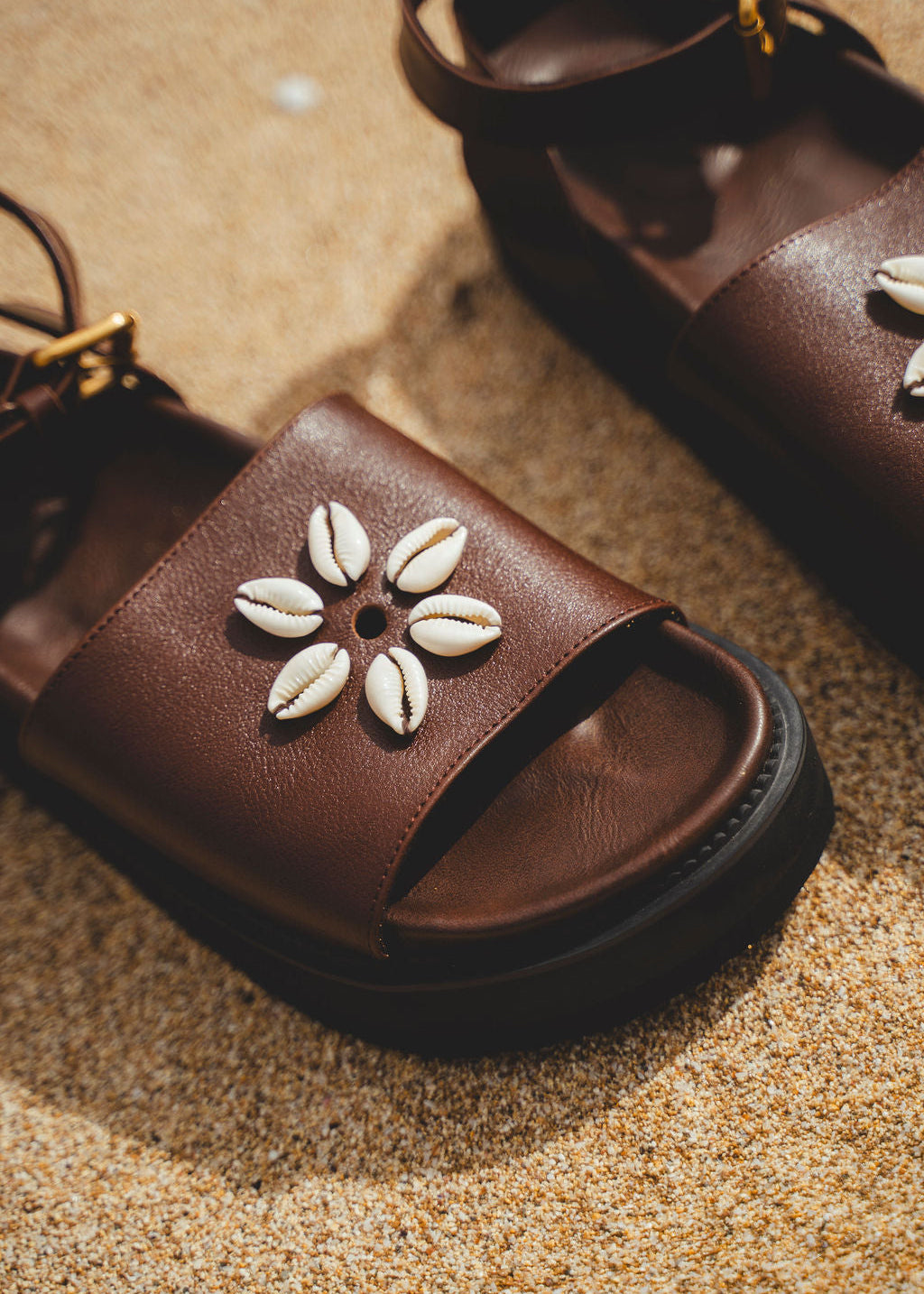 Gypsea Sol Strappy Soles sandali cuoio 35 marrone