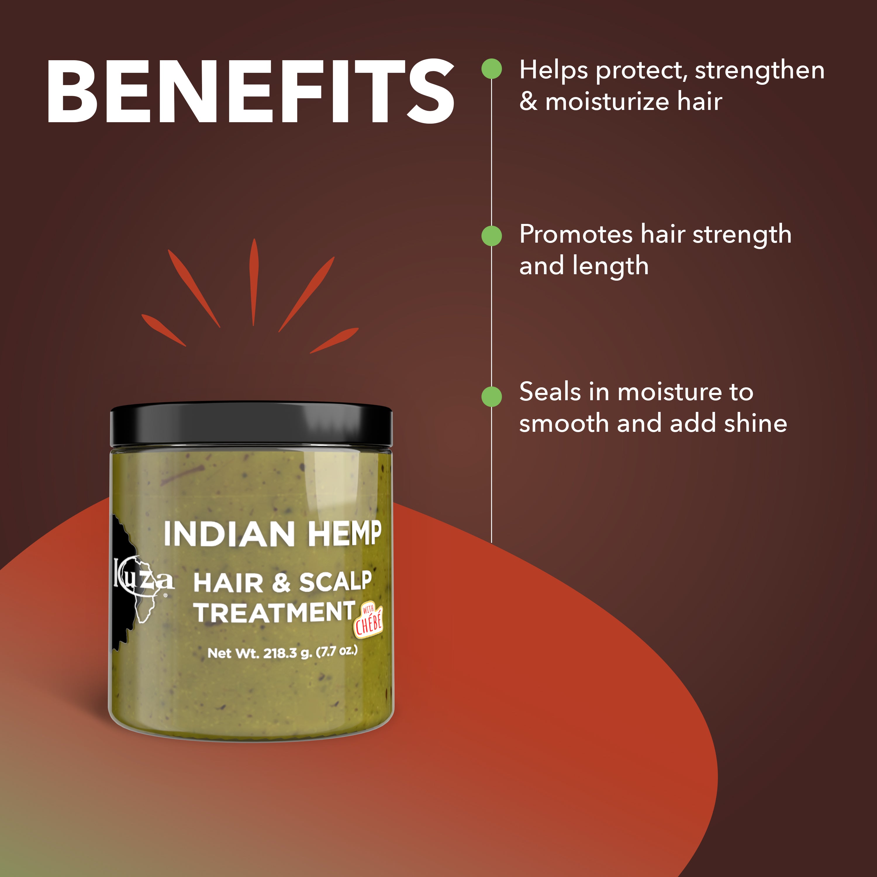 Kuza Indian Hemp Chebe trattamento capelli 218 g rinforzante