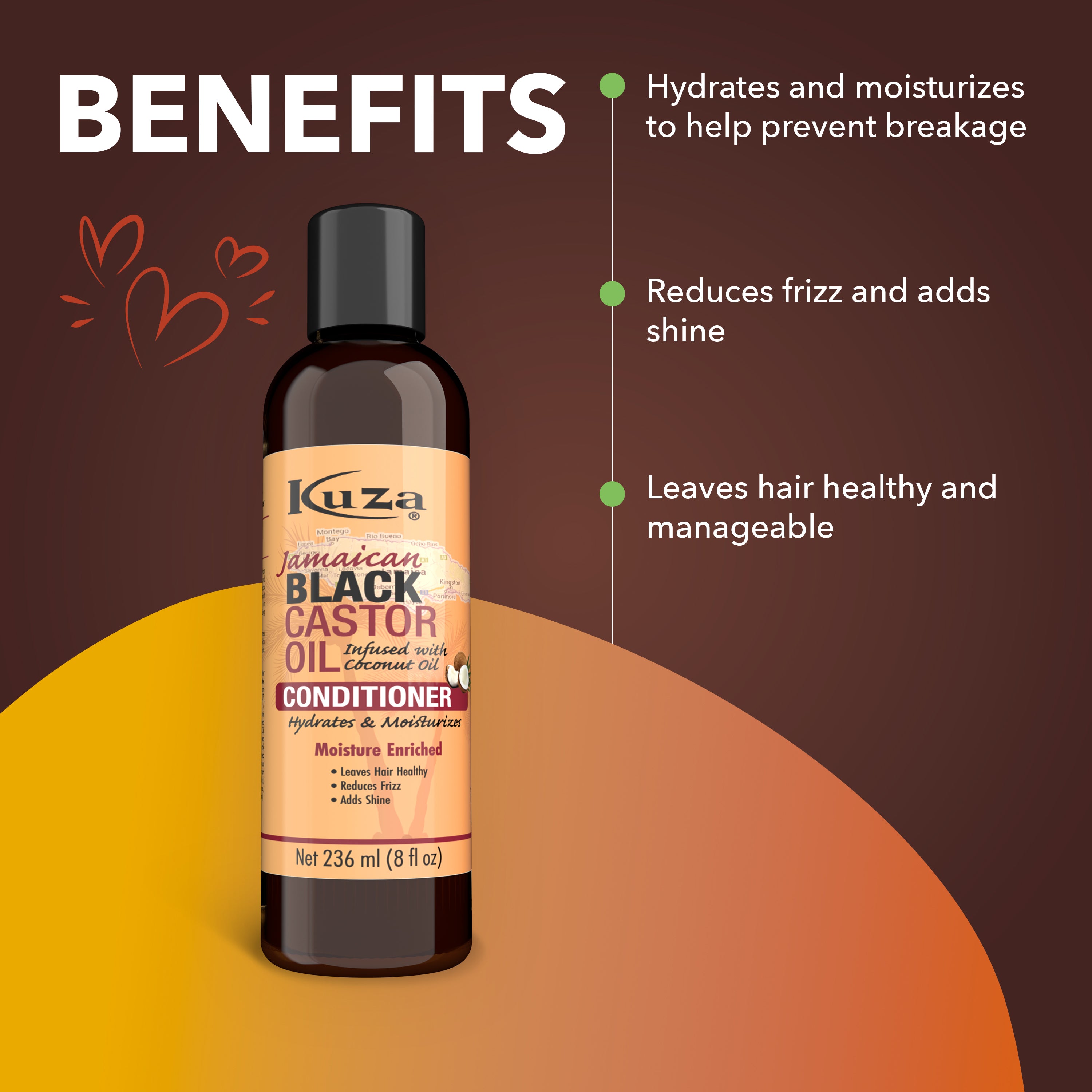 Kuza Jamaican Black Castor Oil balsamo 236 ml anticrespo