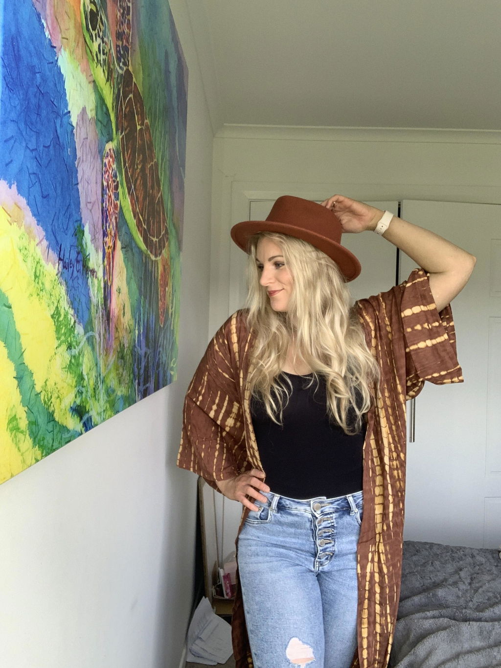 Gypsea Sol Gypsea Goddess Kimono tie-dye taglia unica