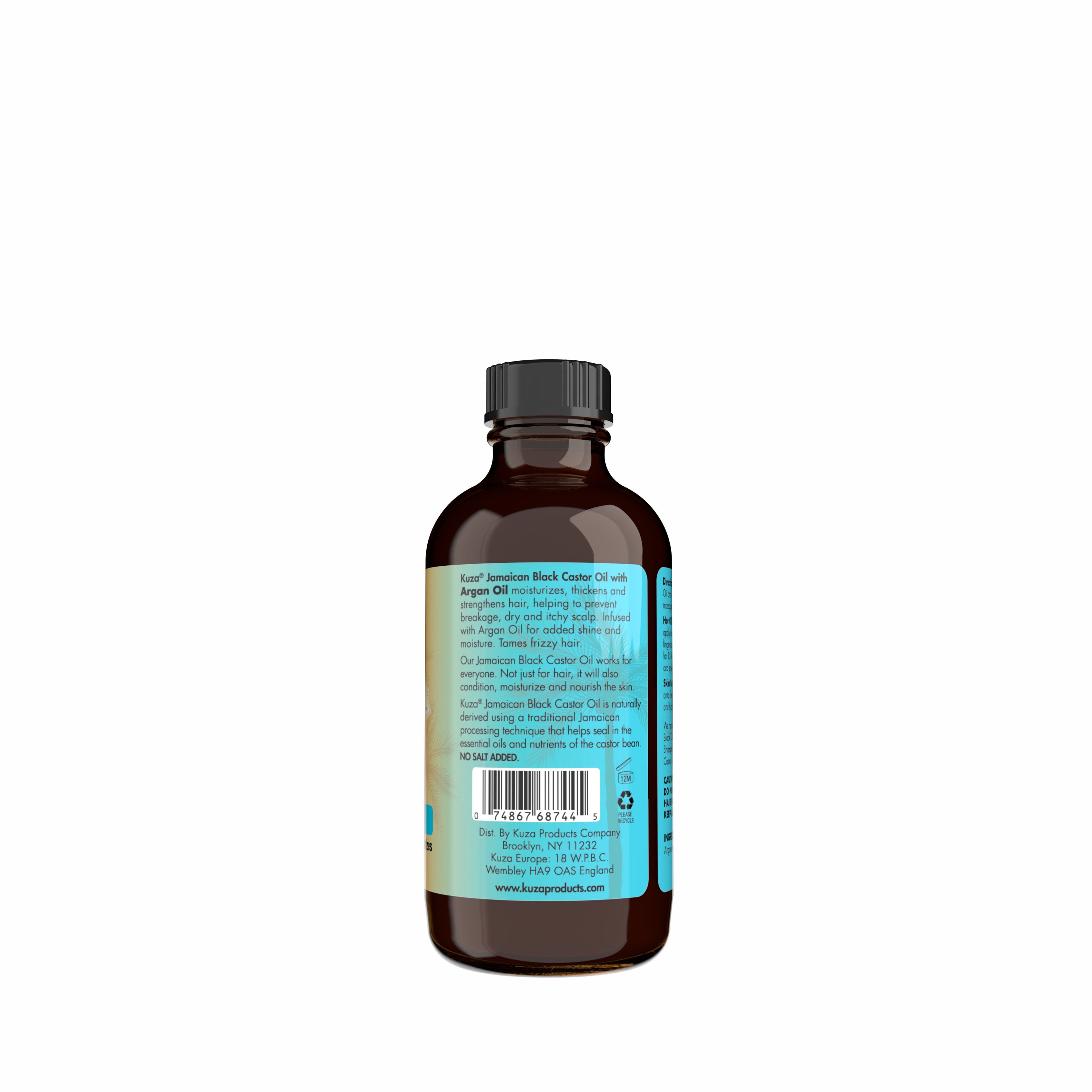 Kuza Jamaican Black Castor Oil Treatment olio capelli argan 118 ml anticrespo