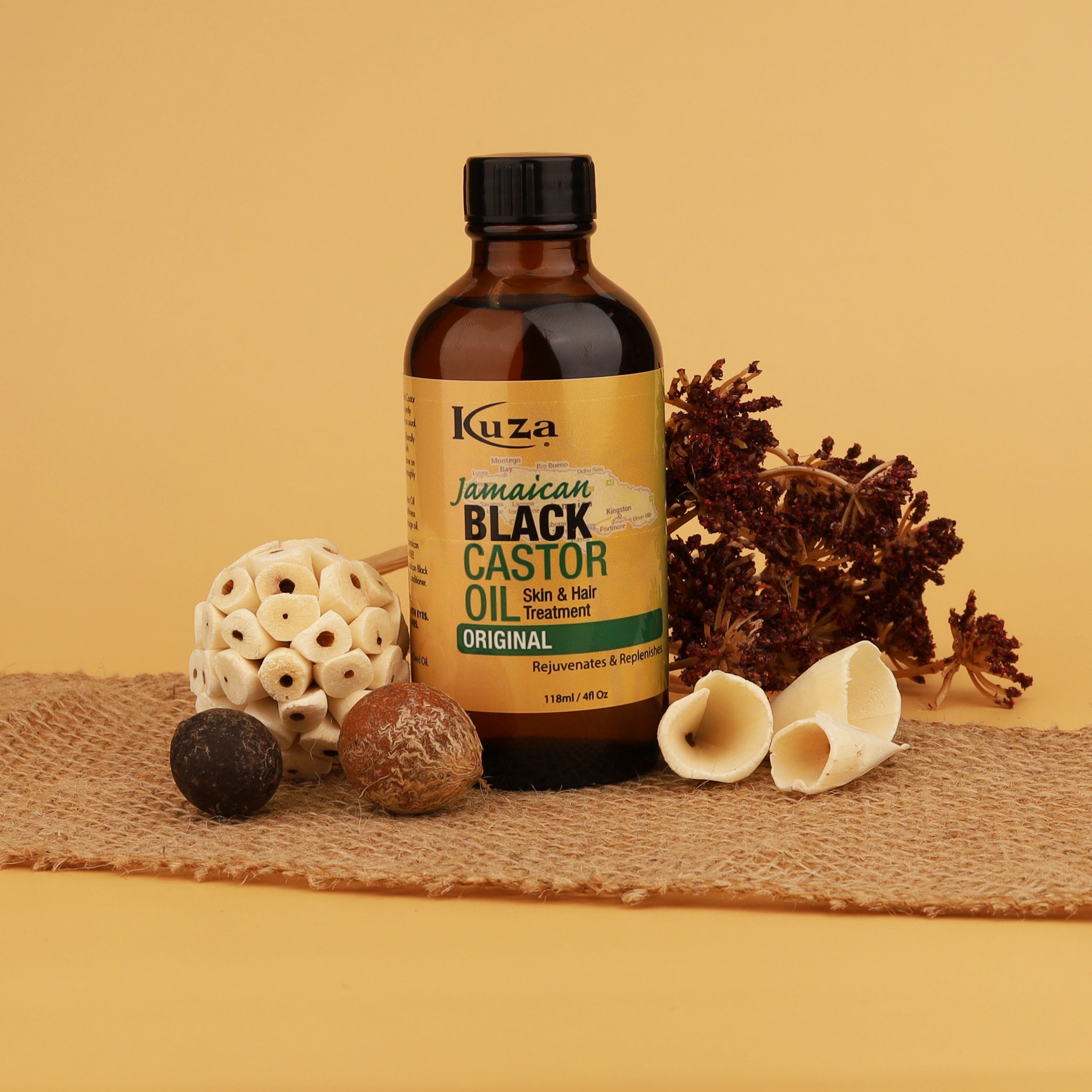 Kuza Jamaican Black Castor Oil olio 4 oz originale
