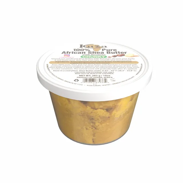 Kuza African Shea Butter burro corpo chunky yellow 283 g nutriente