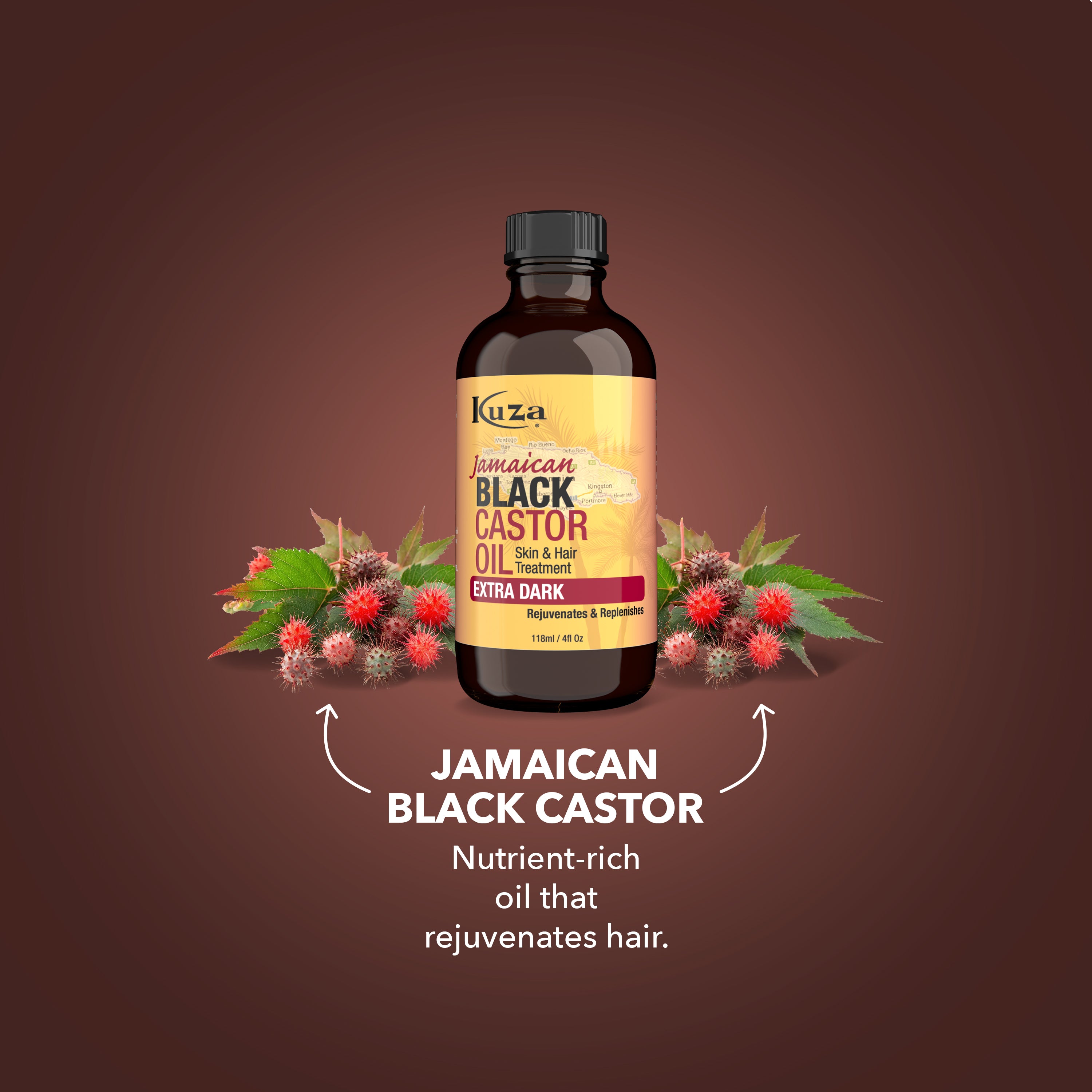 Kuza Jamaican Black Castor Oil Treatment olio capelli extra dark 118 ml