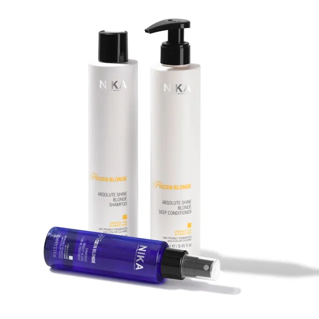 Nika Frozen Blonde kit routine capelli biondi antigiallo
