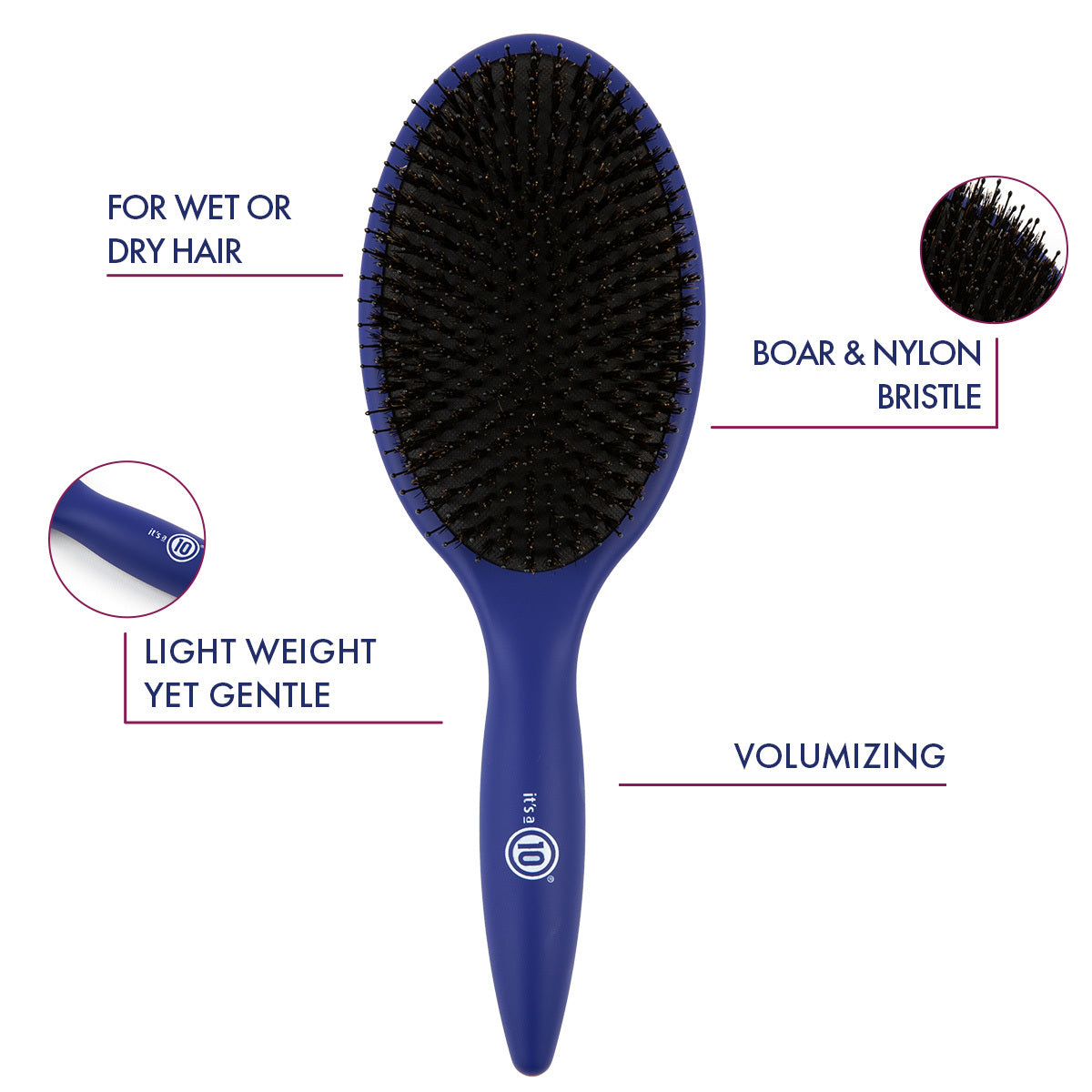 It's a 10 Miracle Cushion Brush spazzola setole cinghiale