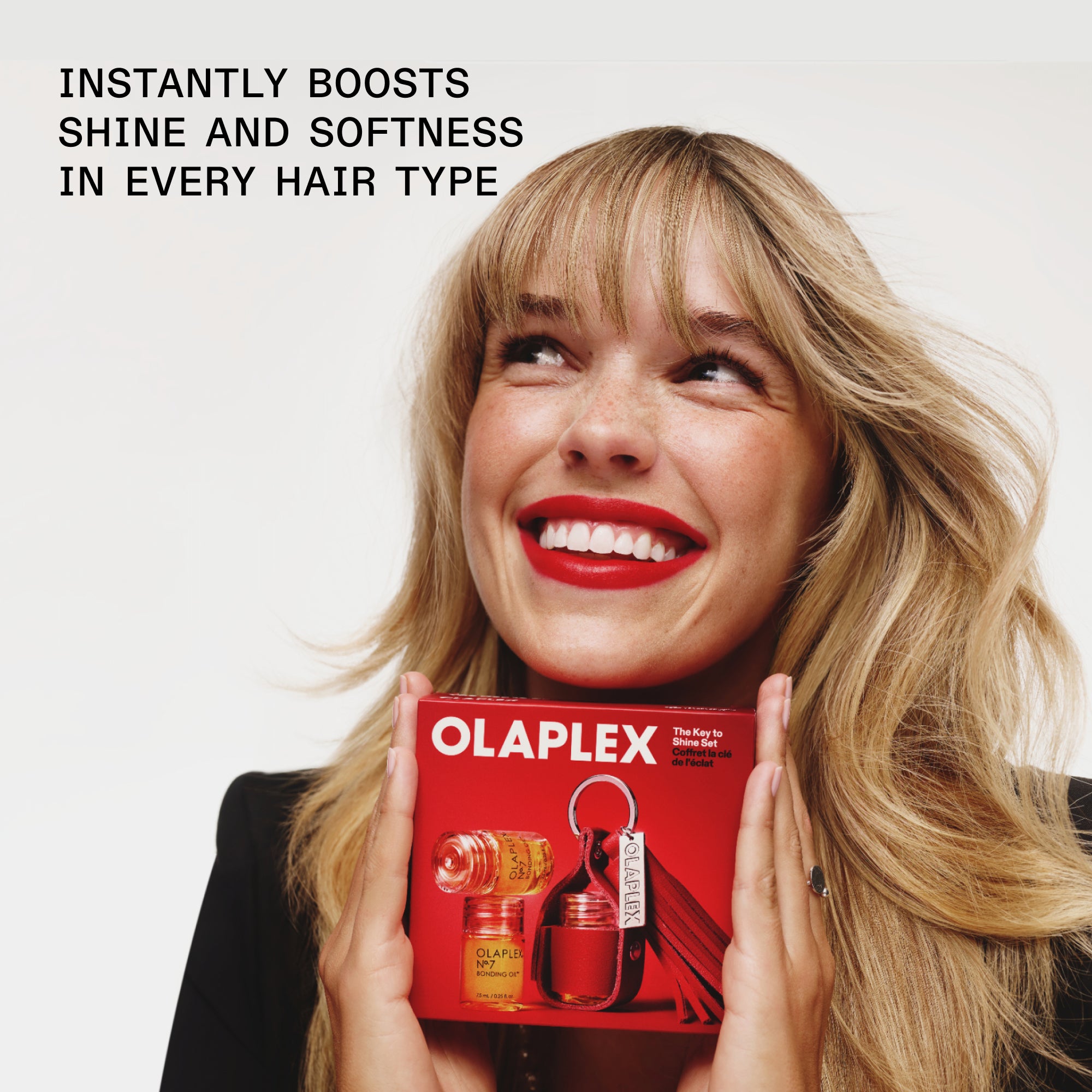 Olaplex The Key To Shine Set olio capelli 3x7,5ml + portachiavi