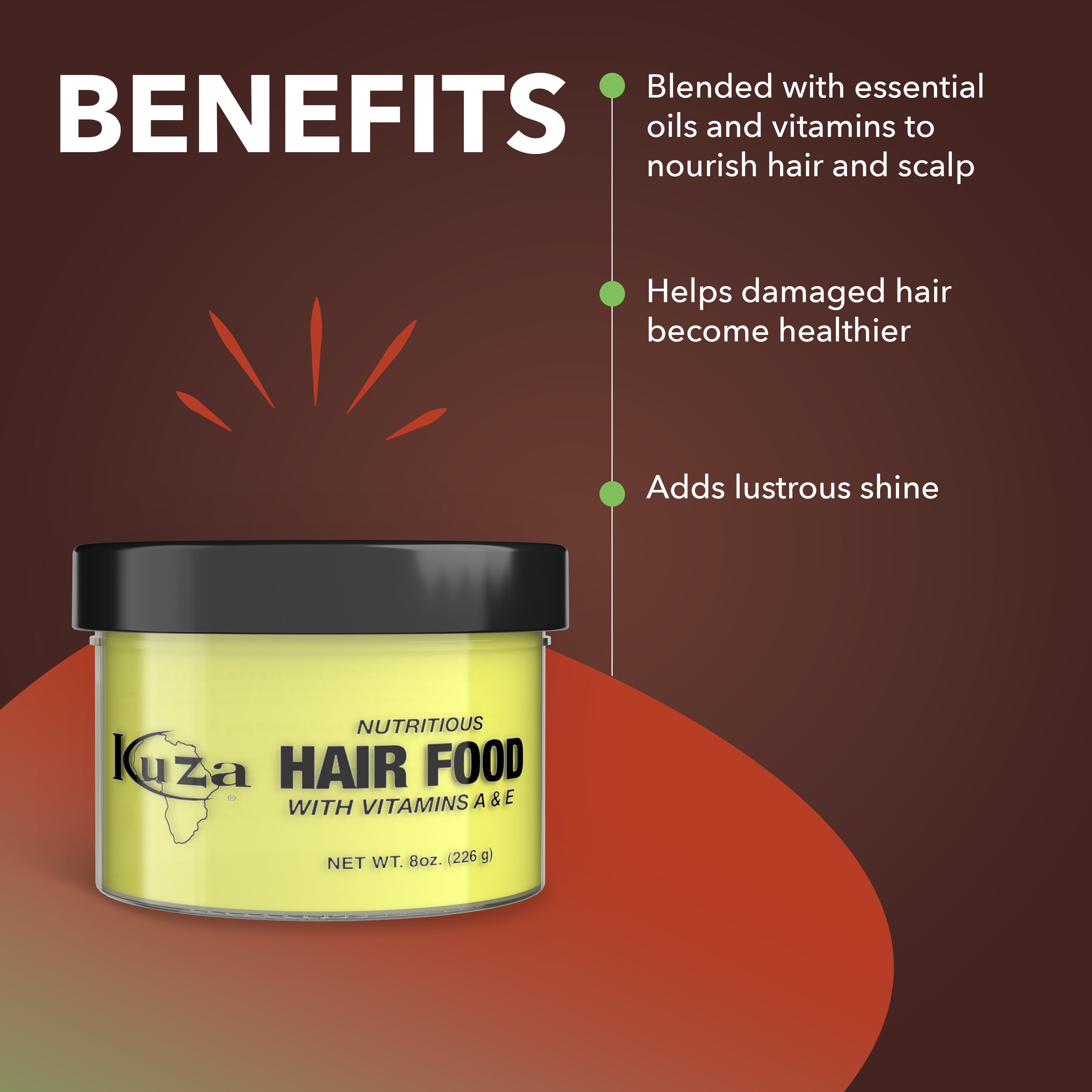 Kuza Nutritious Hair Food Vitamins A E hair food 227 g vitaminico