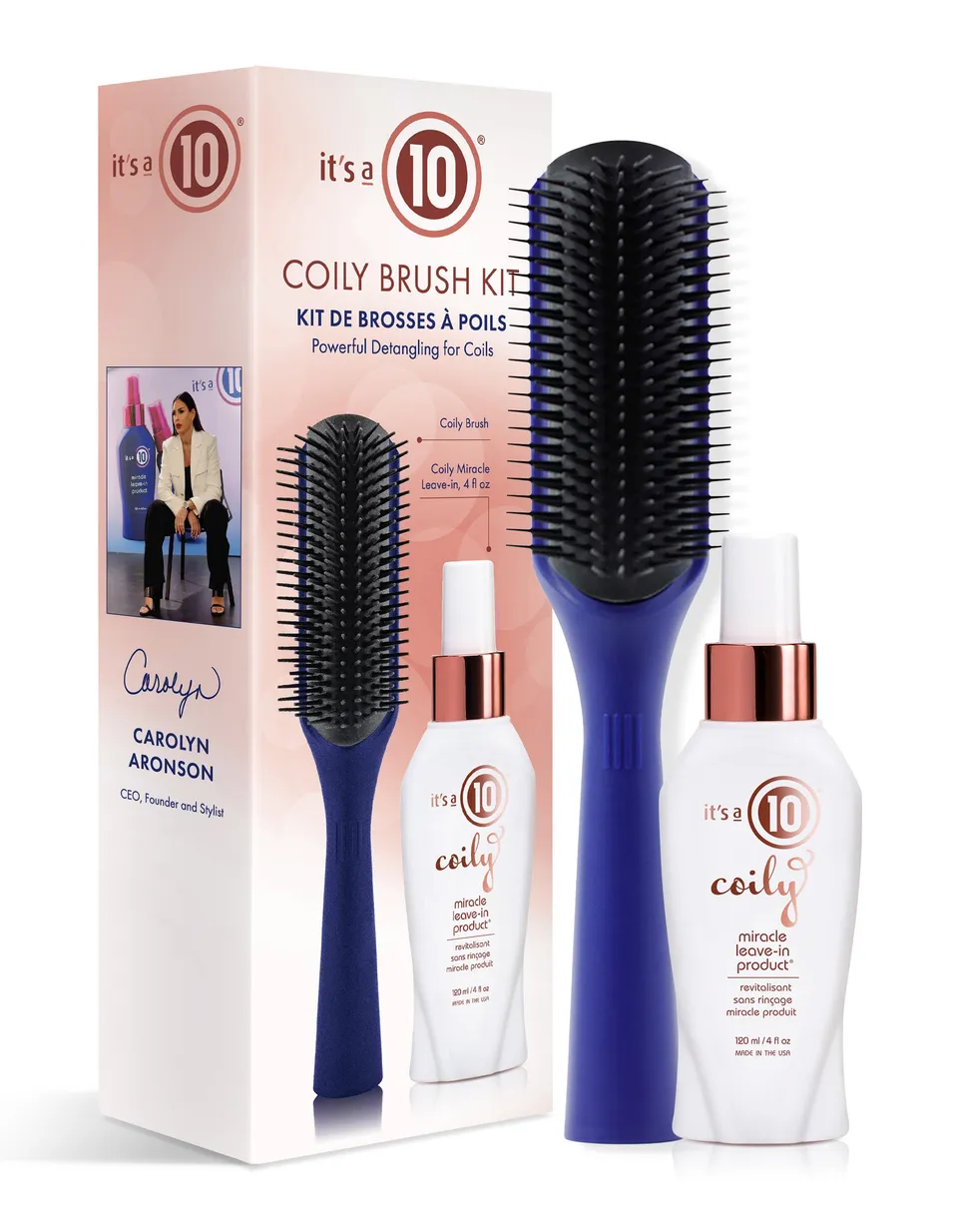 It's a 10 Miracle Coily Brush Kit Ricci 2 Pezzi