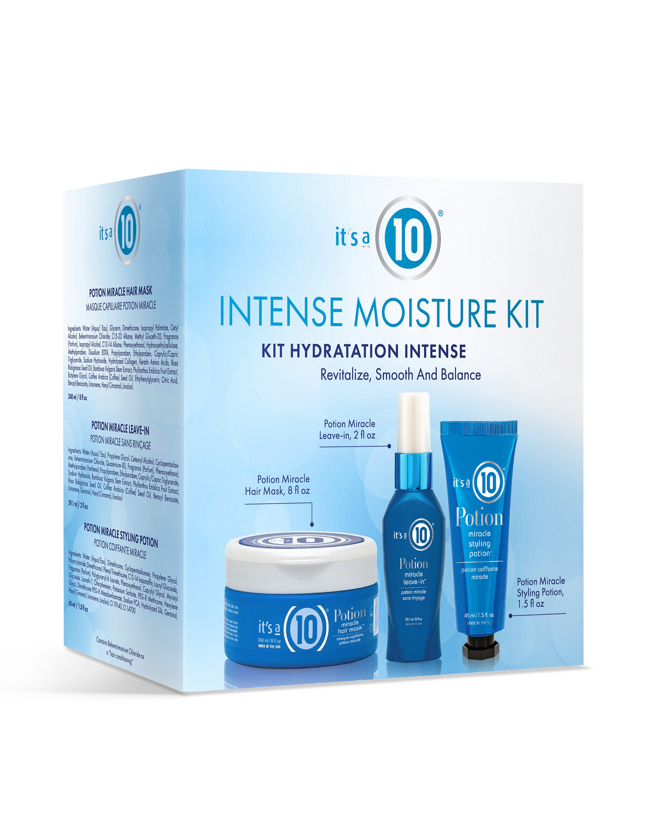 It's a 10 Potion Intense Moisture Kit capelli 3 pezzi idratante