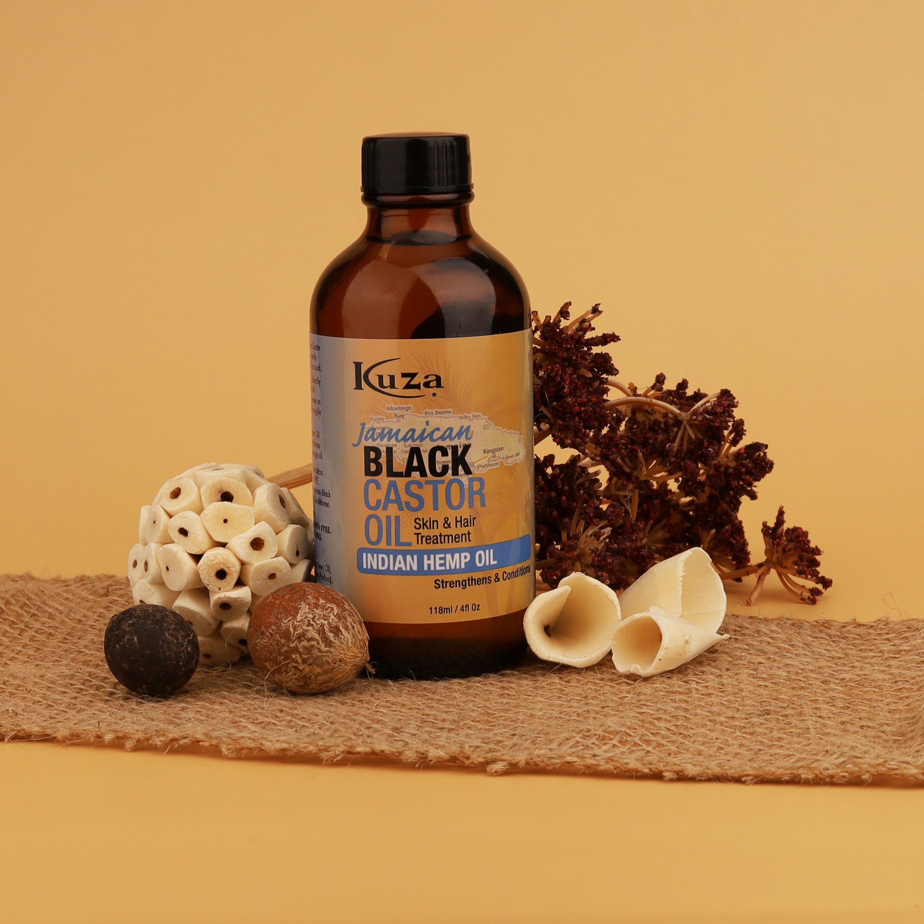 Kuza Jamaican Black Castor Oil Indian Hemp olio capelli 118 ml rinforzante