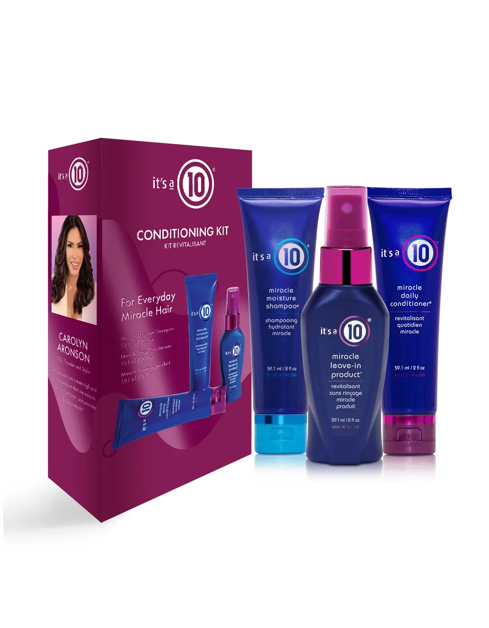 It's a 10 Miracle Conditioning Trial Kit 3x2 oz idratante viaggio