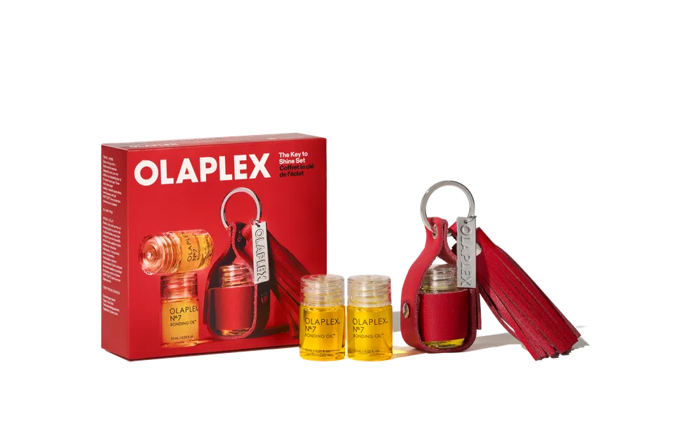 Olaplex The Key To Shine Set olio capelli 3x7,5ml + portachiavi