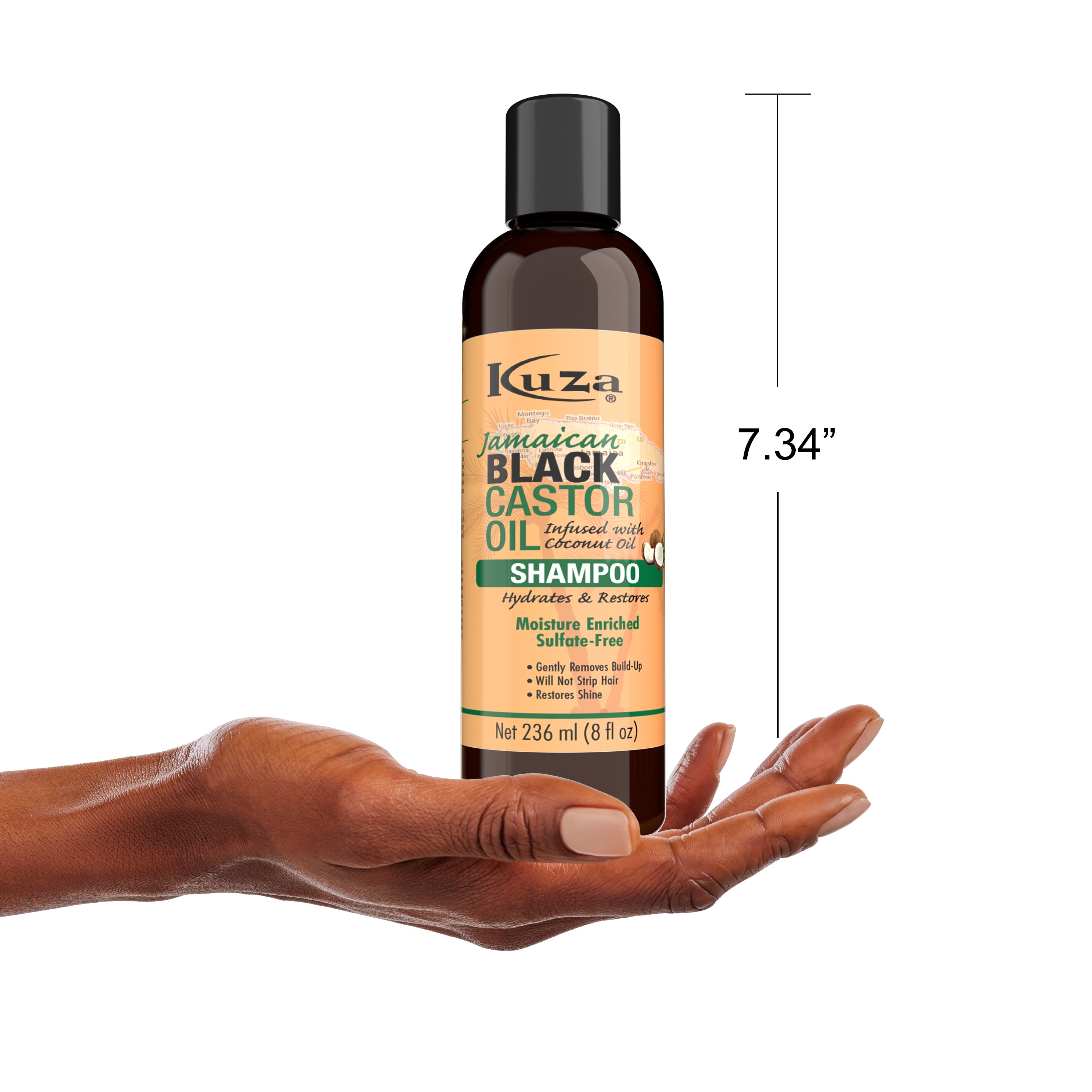 Kuza Jamaican Black Castor Oil shampoo capelli cocco 237 ml delicato