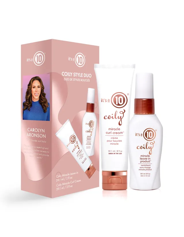 It's a 10 Miracle Coily Styling Duo Kit ricci 2x2 oz idratazione