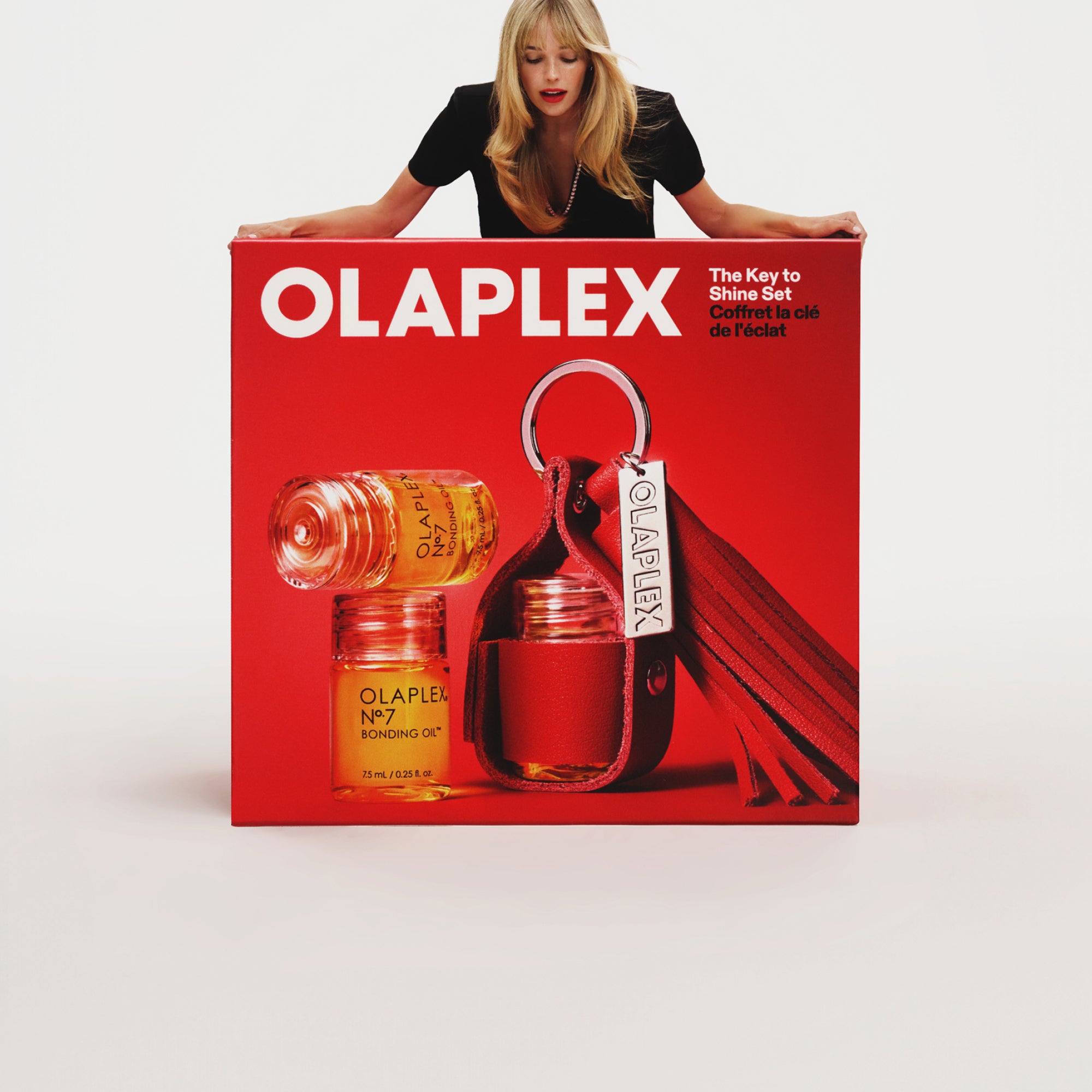 Olaplex The Key To Shine Set olio capelli 3x7,5ml + portachiavi